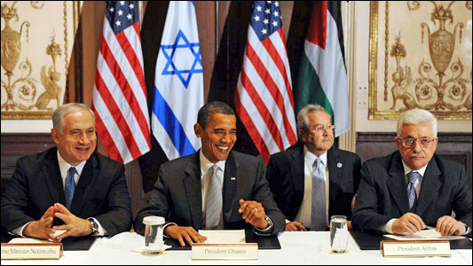 Ông Obama trung gian cho đàm phán Israel và Palestine.
